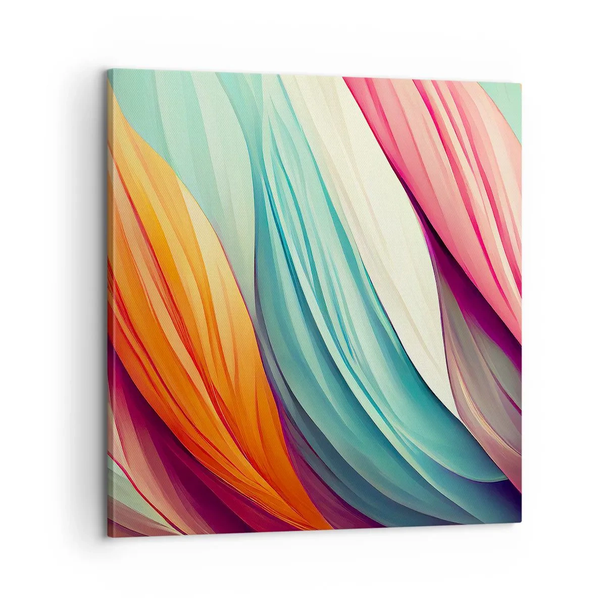 Canvastavla - Bild på duk - Regnbågsväv - 60x60 cm