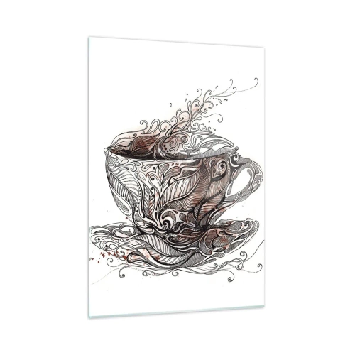 Glastavla - Bild på glas - Te är gott för allt - 50x70 cm