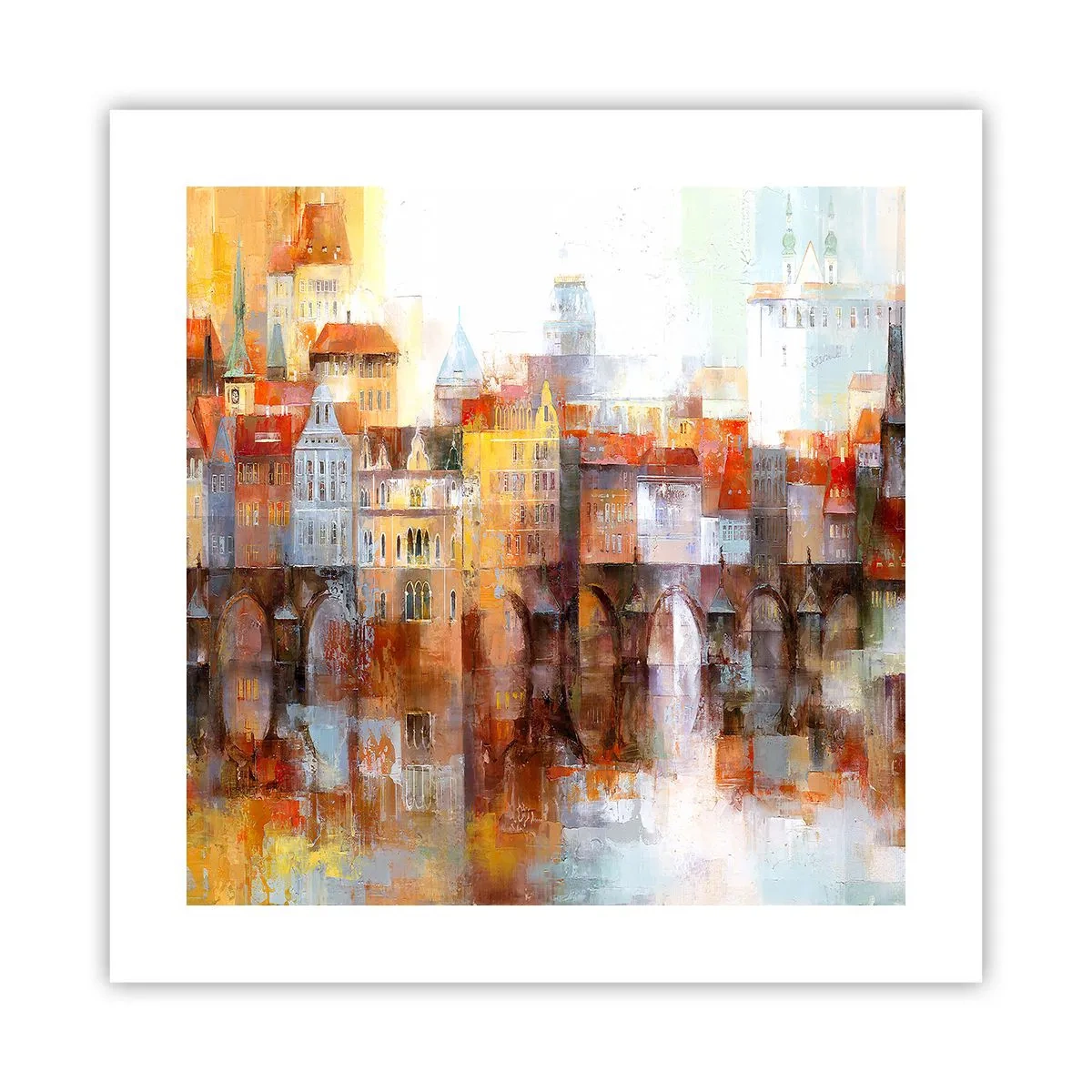 Affisch - Vackert under bron - 40x40 cm