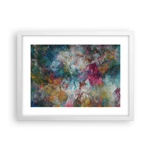Affisch i vit ram - I full blom - 40x30 cm