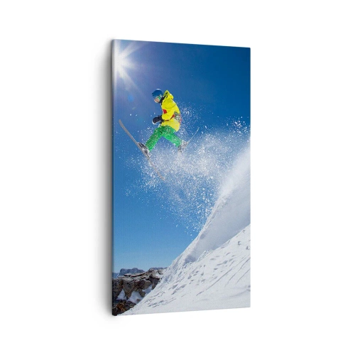 Canvastavla - Bild på duk - Dansar med fjällen - 45x80 cm