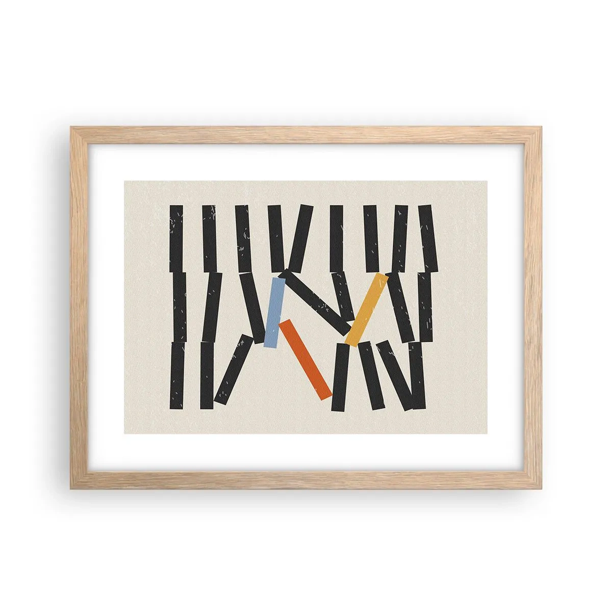 Affisch i ram av ljusek - Domino - komposition - 40x30 cm