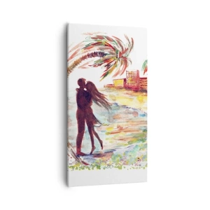 Canvastavla - Bild på duk - Romantisk sommarsemester - 55x100 cm