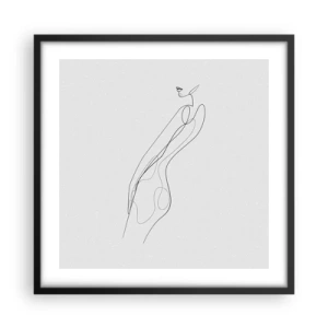 Affisch i svart ram - Bara en utfästelse - 50x50 cm
