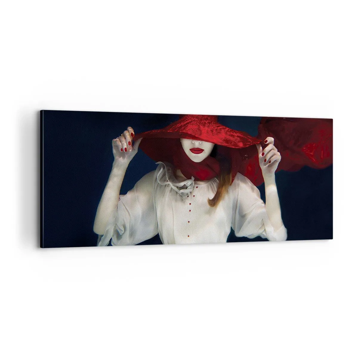 Canvastavla - Bild på duk - Konstig fru - 100x40 cm