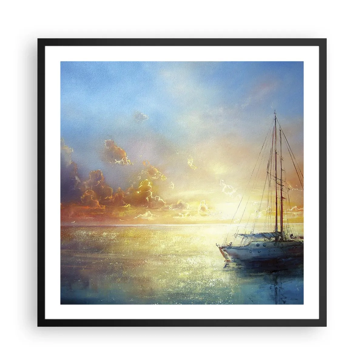 Affisch i svart ram - I guldviken - 60x60 cm