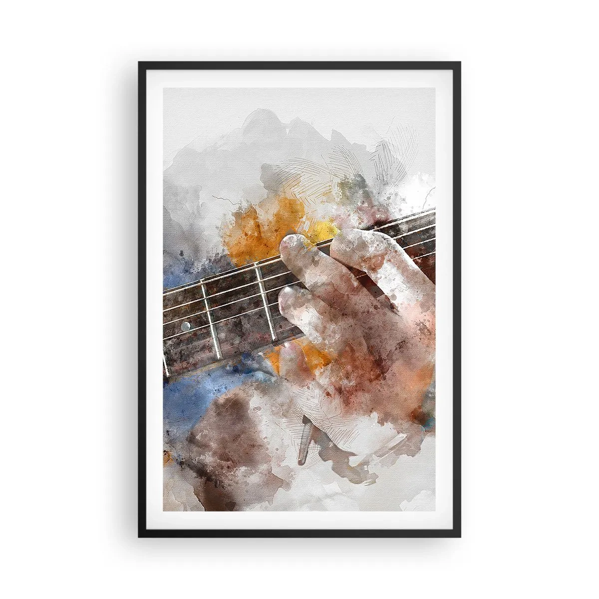 Affisch i svart ram - Poesi mellan strängarna - 61x91 cm