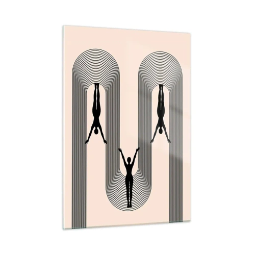 Glastavla - Bild på glas - Upp och ner - 50x70 cm