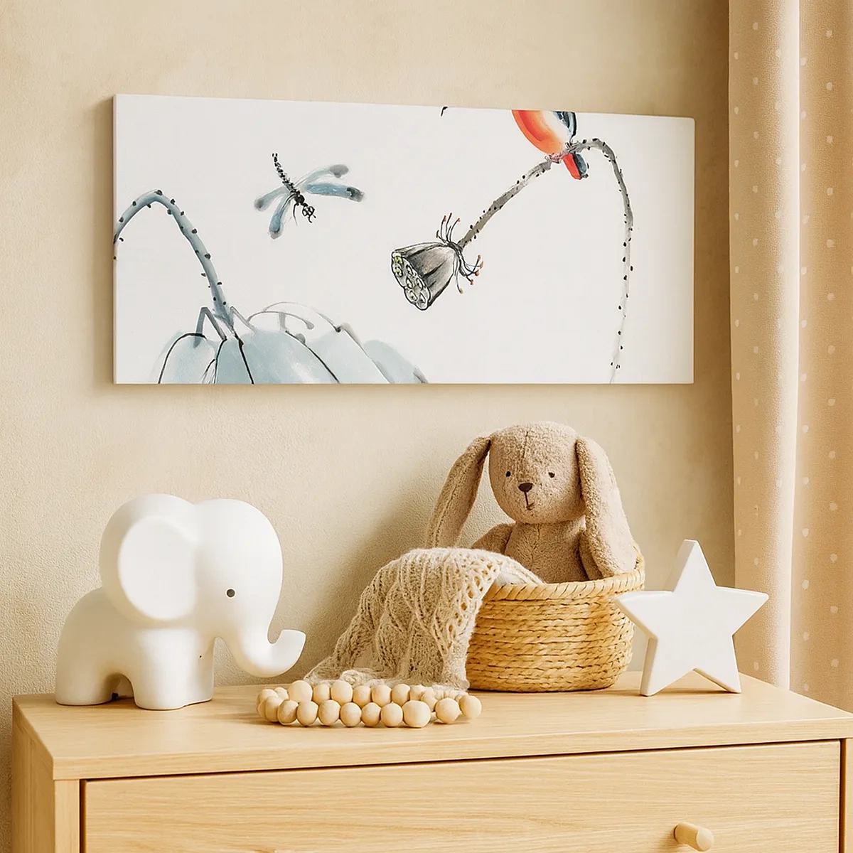 Canvastavla - Bild på duk - Ängens liv - 30x30 cm