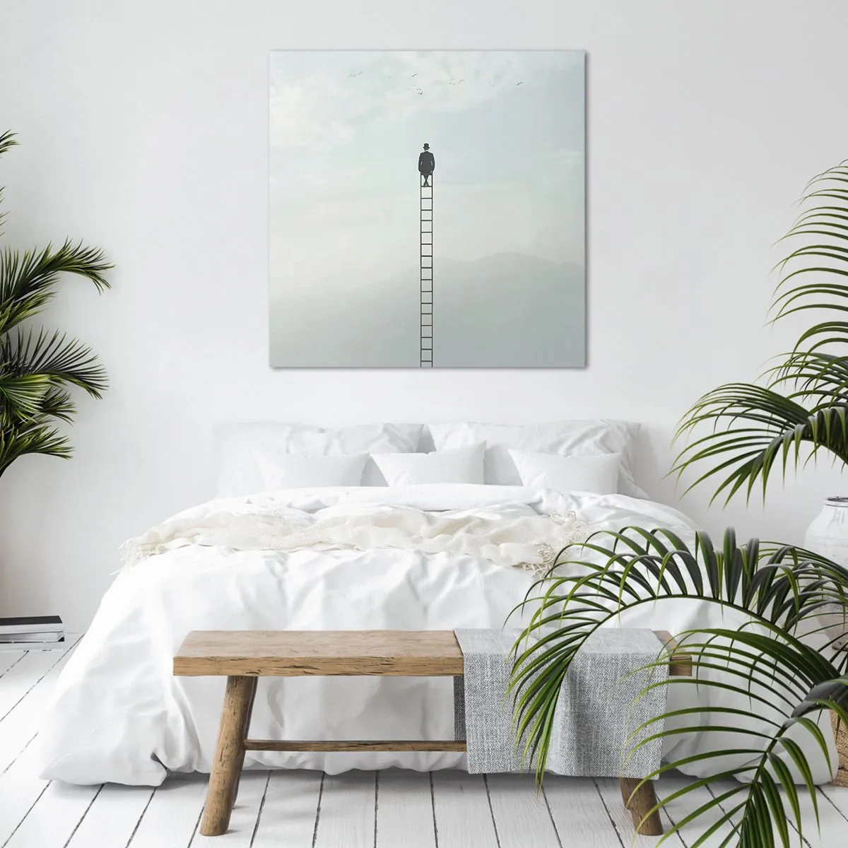 Canvastavla - Bild på duk - Var över det - 60x60 cm