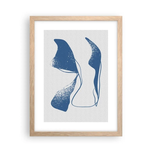 Affisch i ram av ljusek - Bevingad abstraktion - 30x40 cm