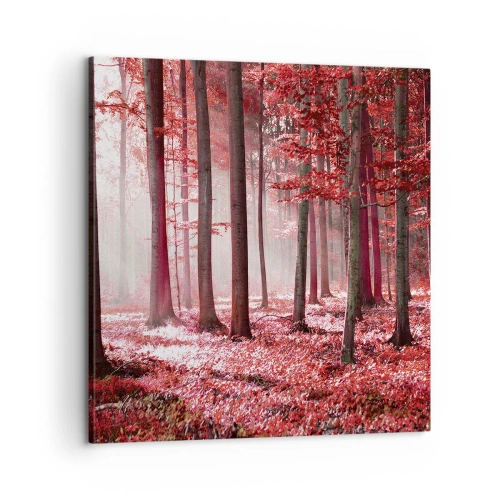 Canvastavla - Bild på duk - Röd är lika vacker - 60x60 cm