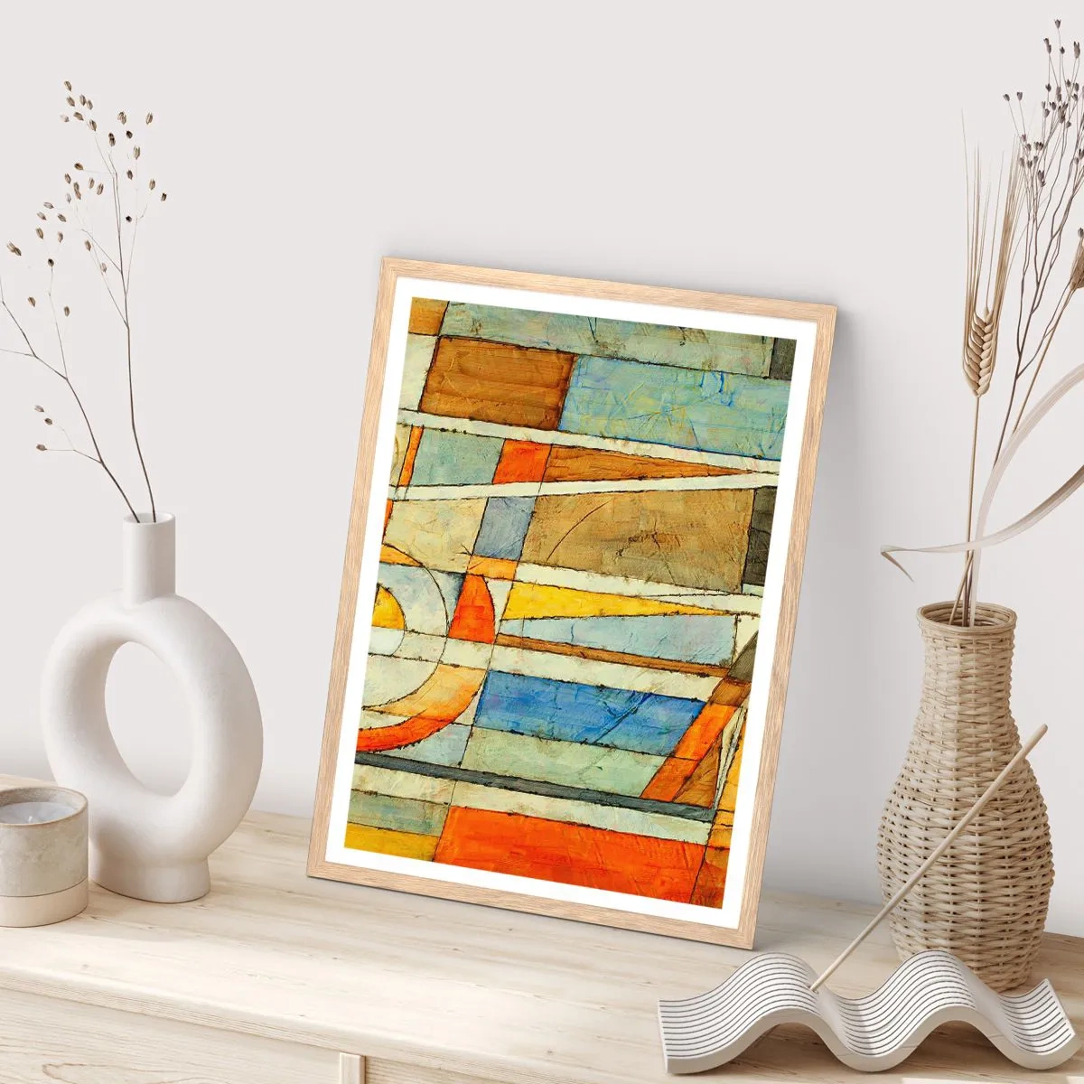 Affisch i ram av ljusek - Kubismen på bygget - 40x50 cm