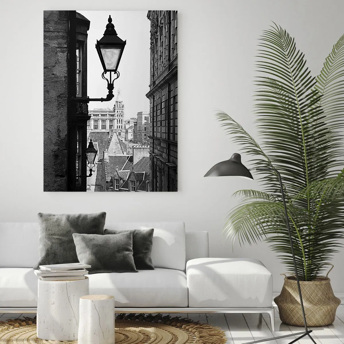 Glastavla - Bild på glas - Historia från Edinburgh - 80x120 cm