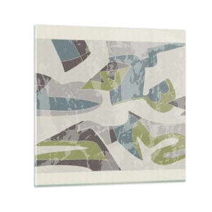 Glastavla - Bild på glas - Komposition bakom glas - 60x60 cm