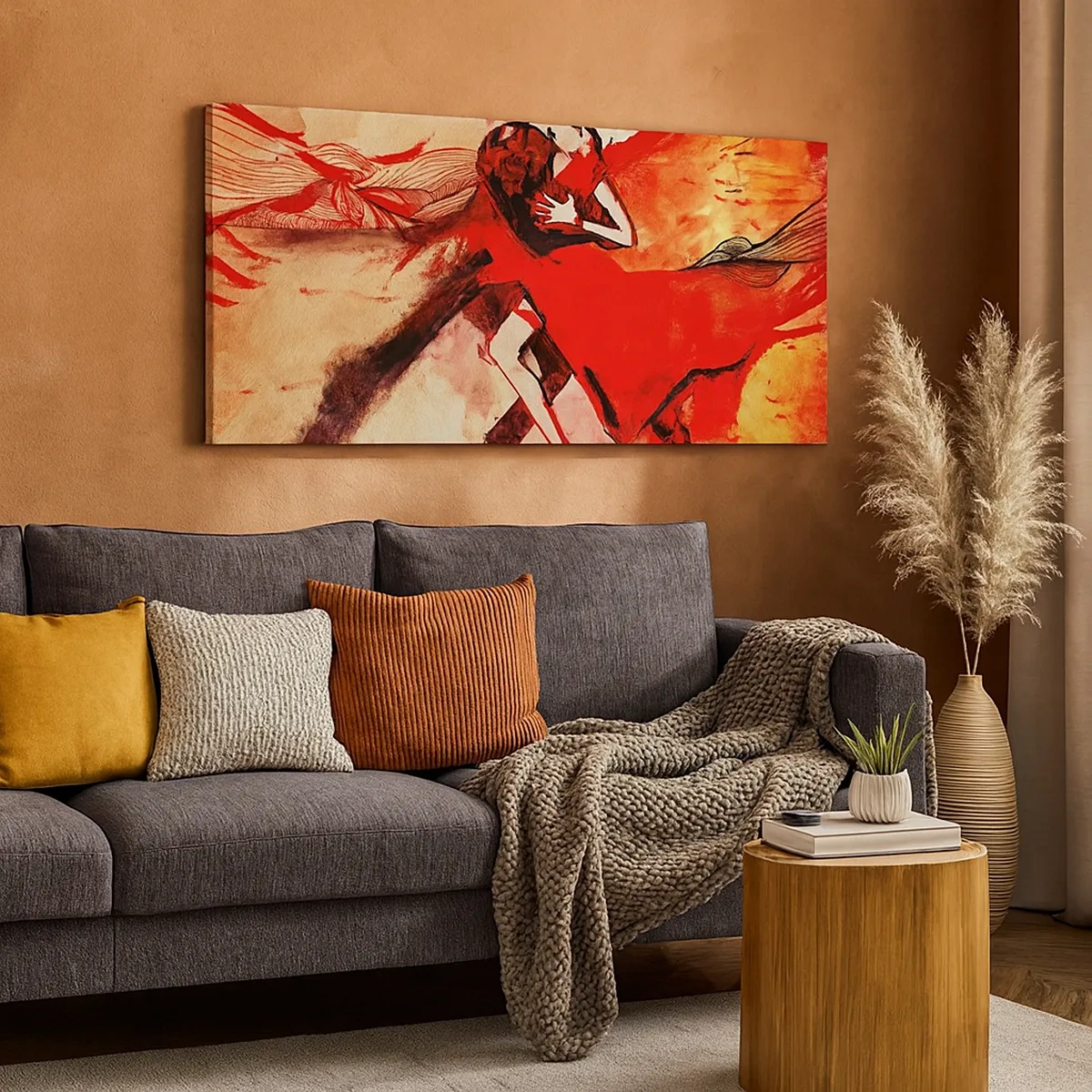 Canvastavla - Bild på duk - Passionens lila rytm - 30x30 cm