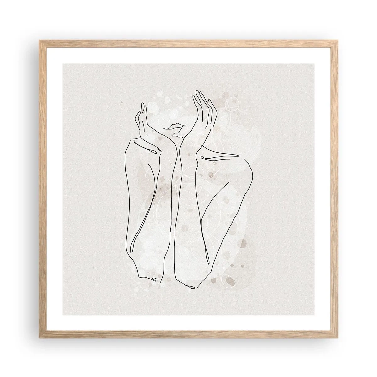 Affisch i ram av ljusek - Drömstund - 60x60 cm