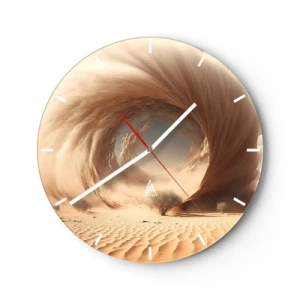 Väggklocka - Klocka på glas - Öppen portal - 40x40 cm