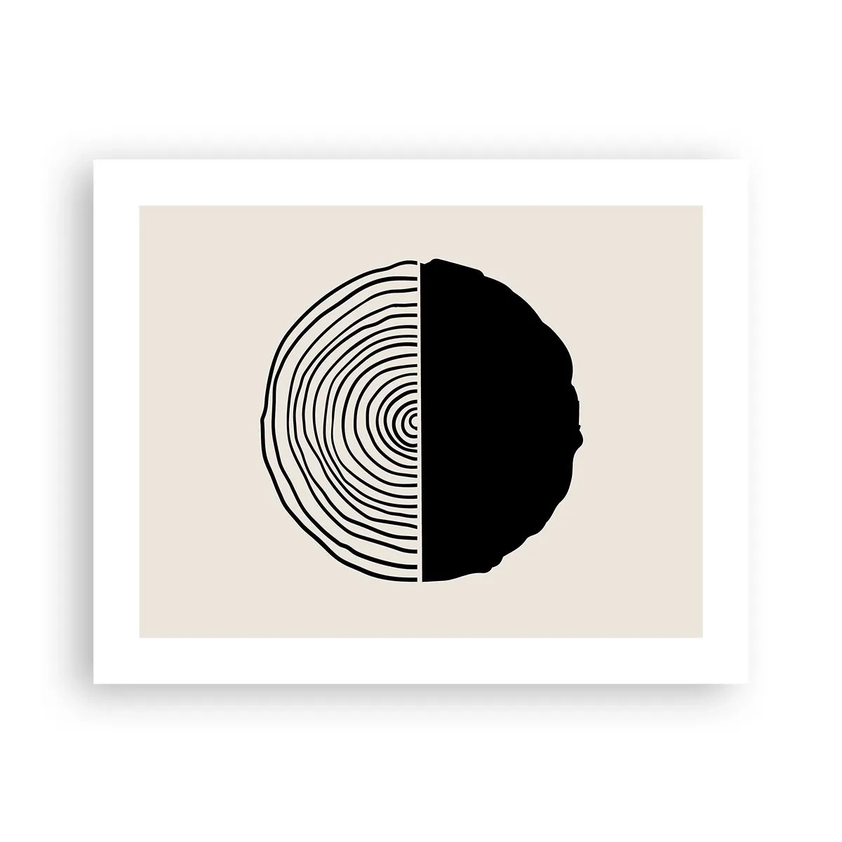 Affisch - Hälften hälften - 50x40 cm