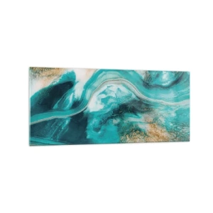 Glastavla - Bild på glas - Guldflod - 120x50 cm