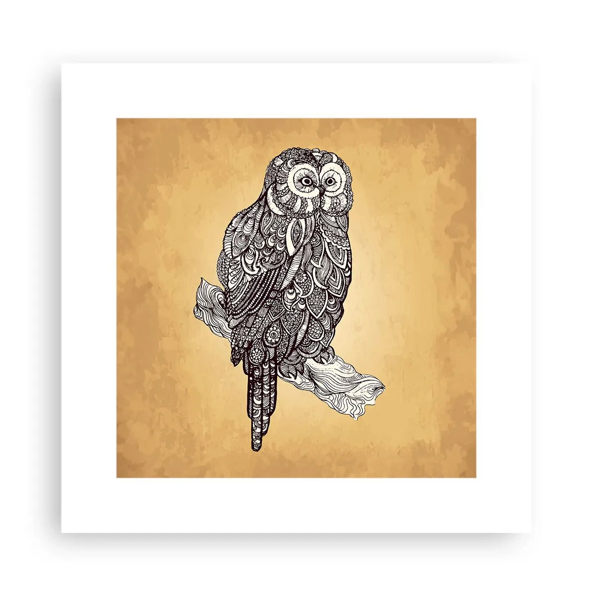 Affisch - Invecklade ornament av visdom - 30x30 cm