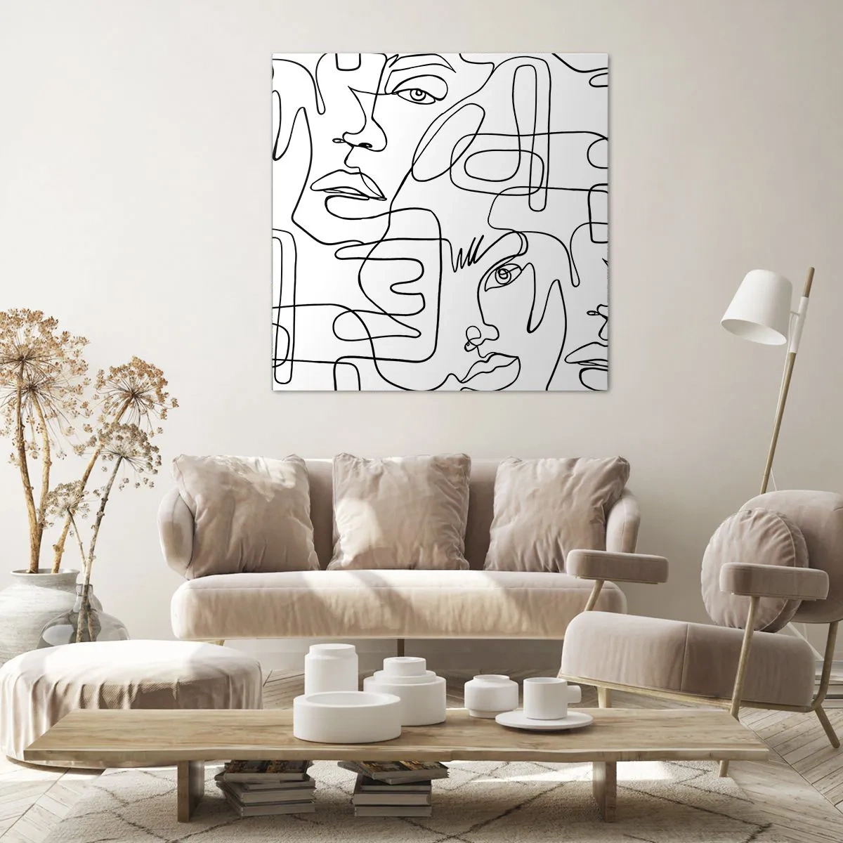 Canvastavla - Bild på duk - I trassliga känslor - 50x50 cm