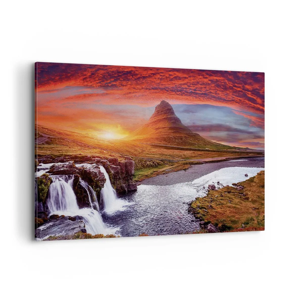 Canvastavla - Bild på duk - Utsikt över Midgård - 120x80 cm