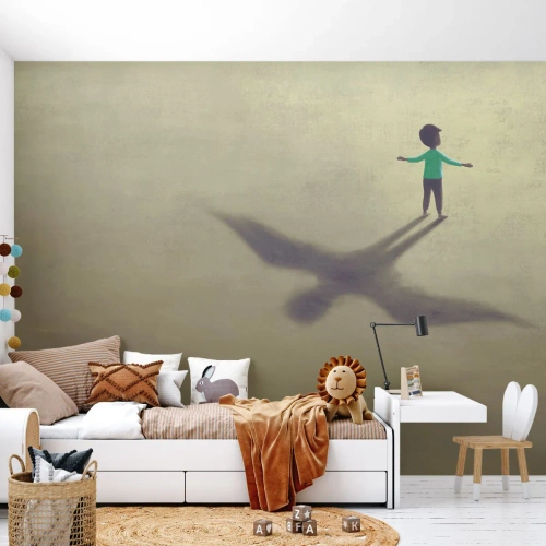 Fototapet Standard Eco - Framtidens hjälte - Abstraktion, Fantasi, Bit - 200x140 cm