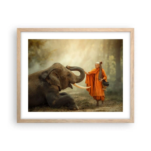 Affisch i ram av ljusek - Ett möte under resan - 50x40 cm