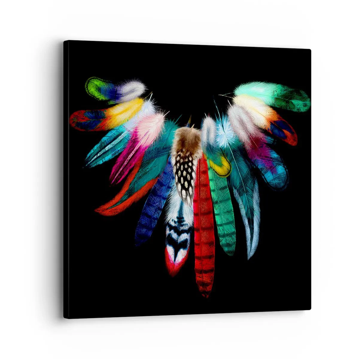 Canvastavla - Bild på duk - Indianskt halsband - 30x30 cm