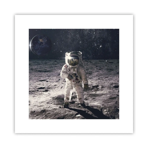 Affisch - Hälsningar från månen - 30x30 cm