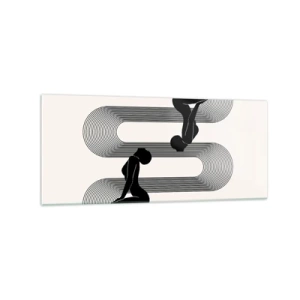 Glastavla - Bild på glas - Sensuell symmetri - 120x50 cm