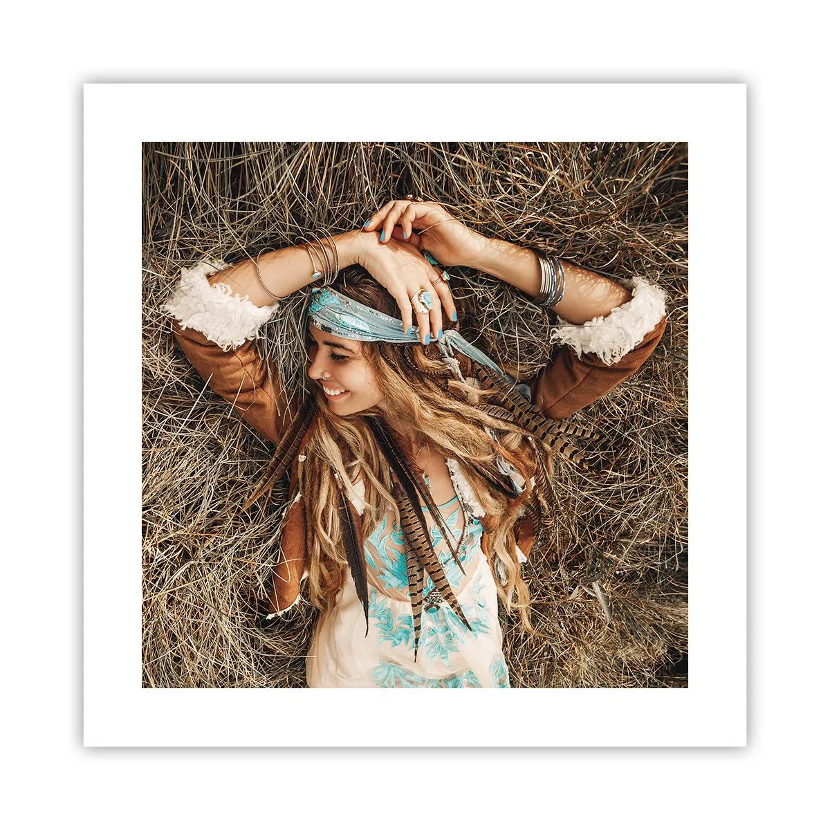 Affisch - På väg till kärlekens sommar - 40x40 cm