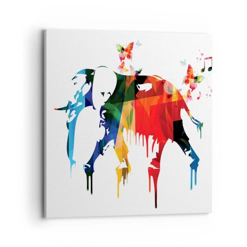 Canvastavla - Bild på duk - Var och en kan dansa - 70x70 cm