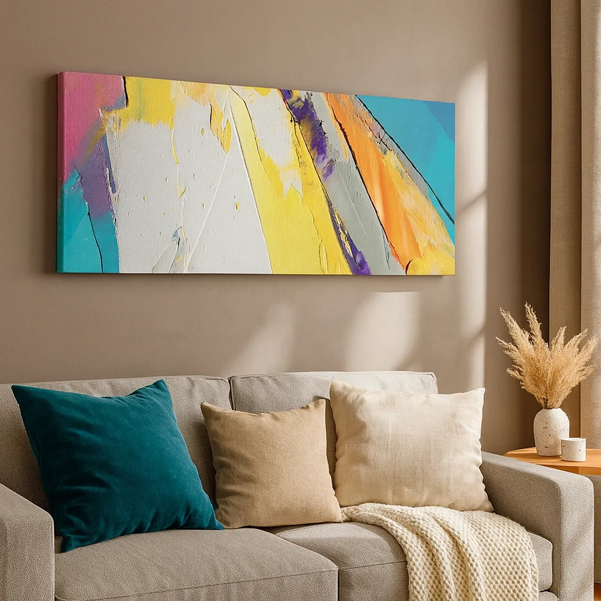 Canvastavla - Bild på duk - Världens anatomi - 30x30 cm