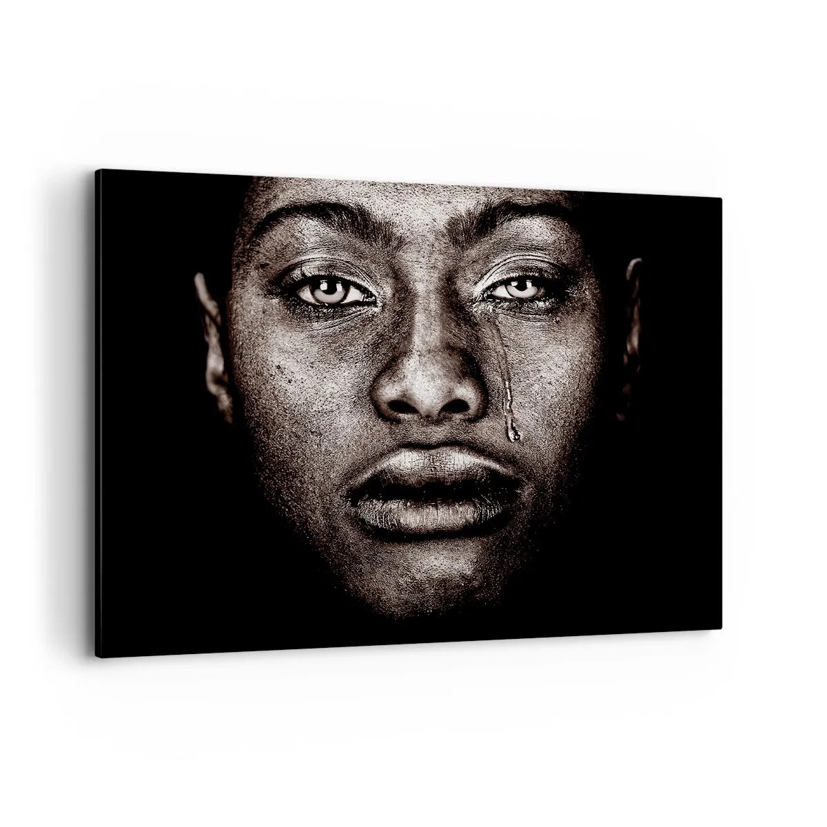 Canvastavla - Bild på duk - En tår - 100x70 cm