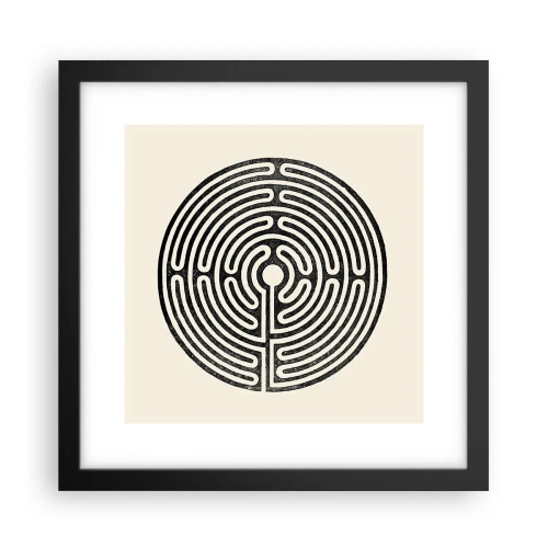 Affisch i svart ram - Mystisk ordning - 30x30 cm