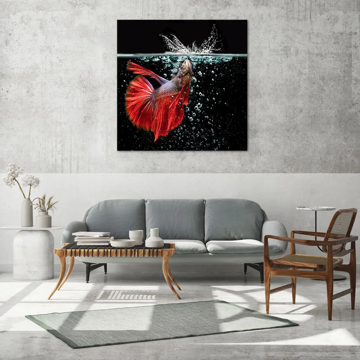 Glastavla - Bild på glas - Du har tre önskemål - 60x60 cm