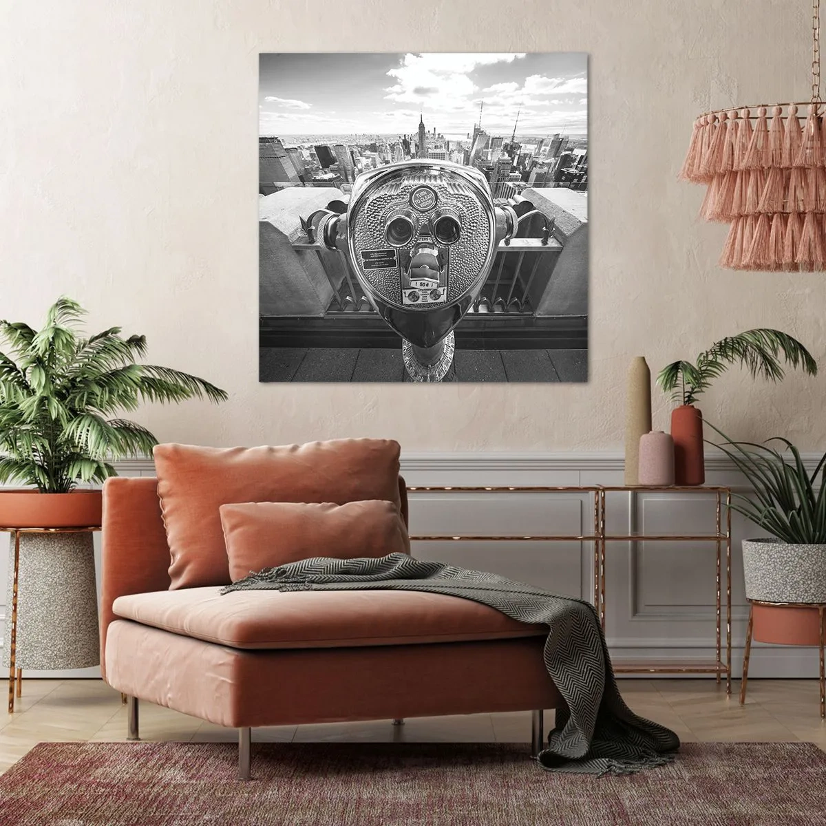 Canvastavla - Bild på duk - Stad över städerna - 50x50 cm