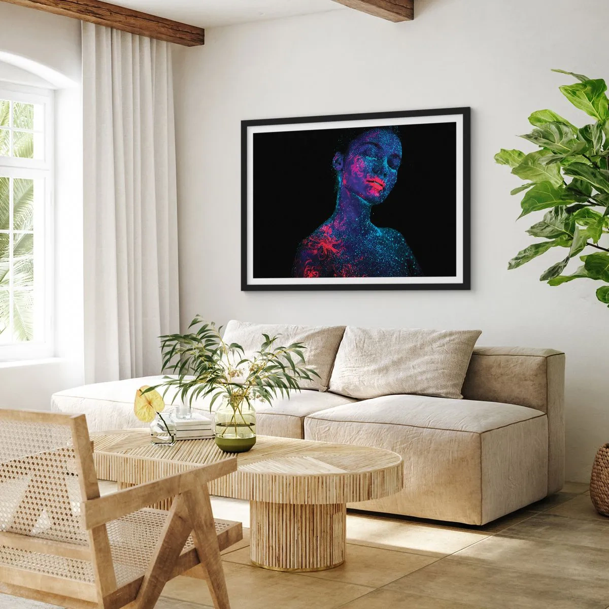 Affisch i svart ram - I sjärndammet - 91x61 cm