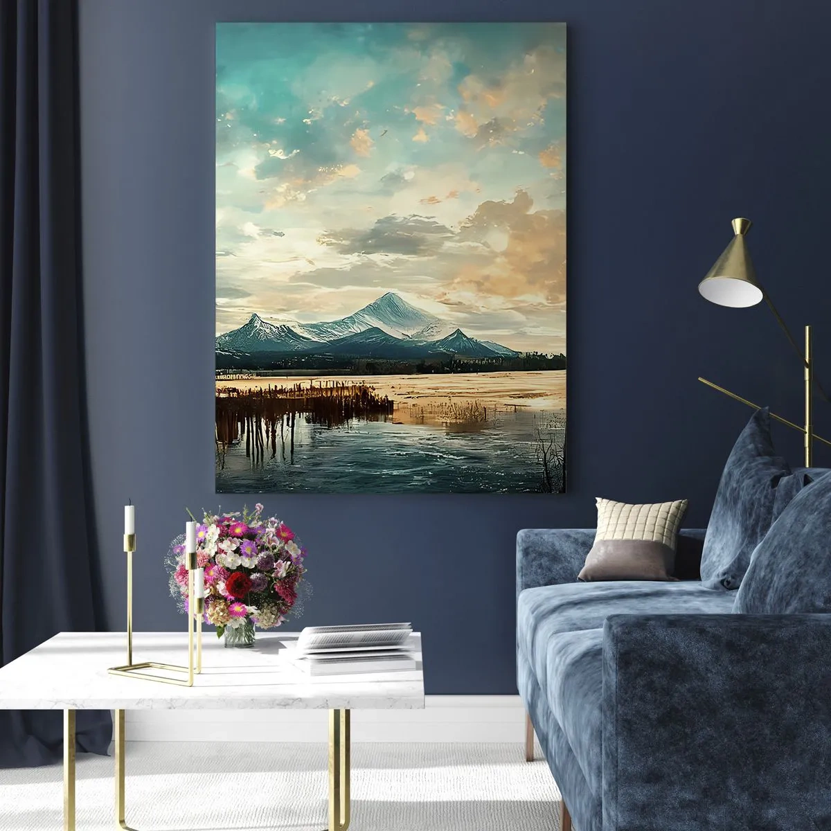 Glastavla - Bild på glas - Under himlens skydd - 80x120 cm