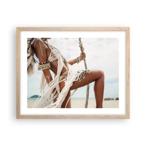 Affisch i ram av ljusek - Solens prästinna - 50x40 cm