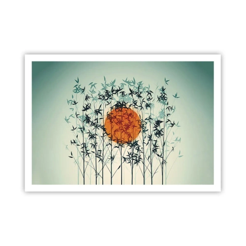 Affisch - Japansk sol - 100x70 cm
