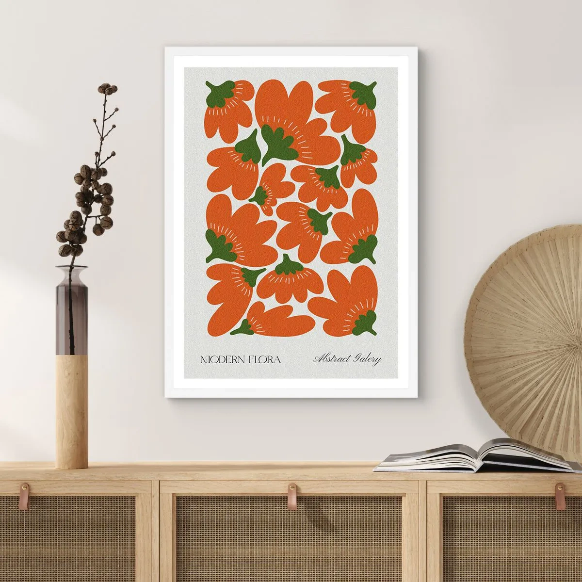 Affisch i vit ram - Ur blommornas liv - 40x50 cm