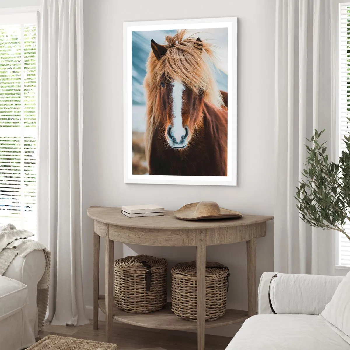 Affisch i vit ram - Känner du friheten? - 61x91 cm