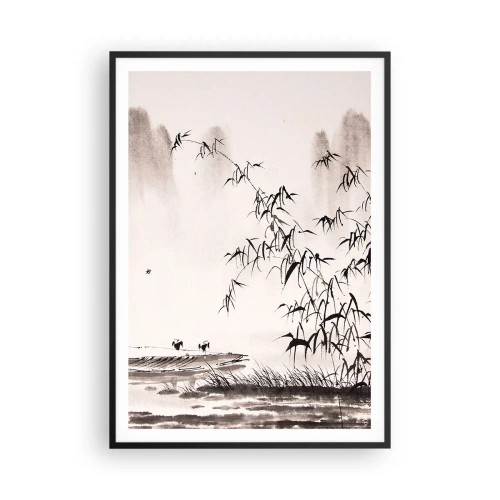 Affisch i svart ram - Risfältens tystnad - 70x100 cm