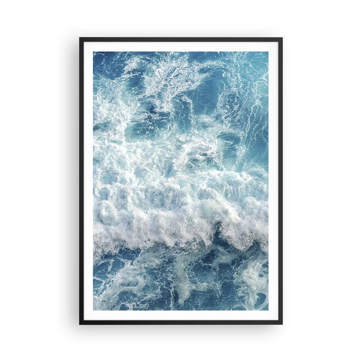 Affisch i svart ram - Glatt och hoppande - 70x100 cm