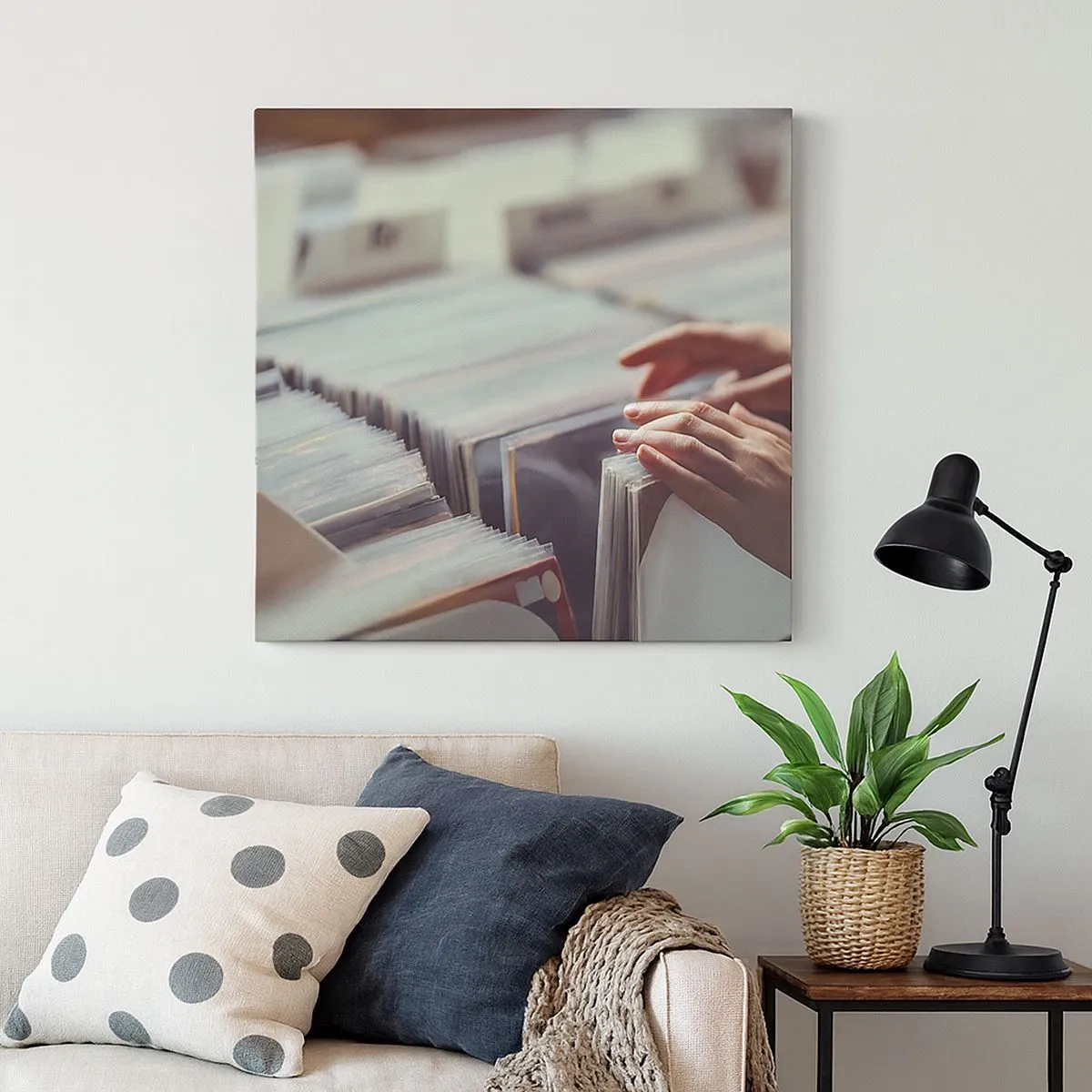 Canvastavla - Bild på duk - I jakten efter känslor - 30x30 cm