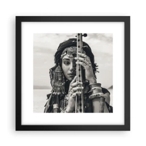 Affisch i svart ram - Bara Orientens musik - 30x30 cm