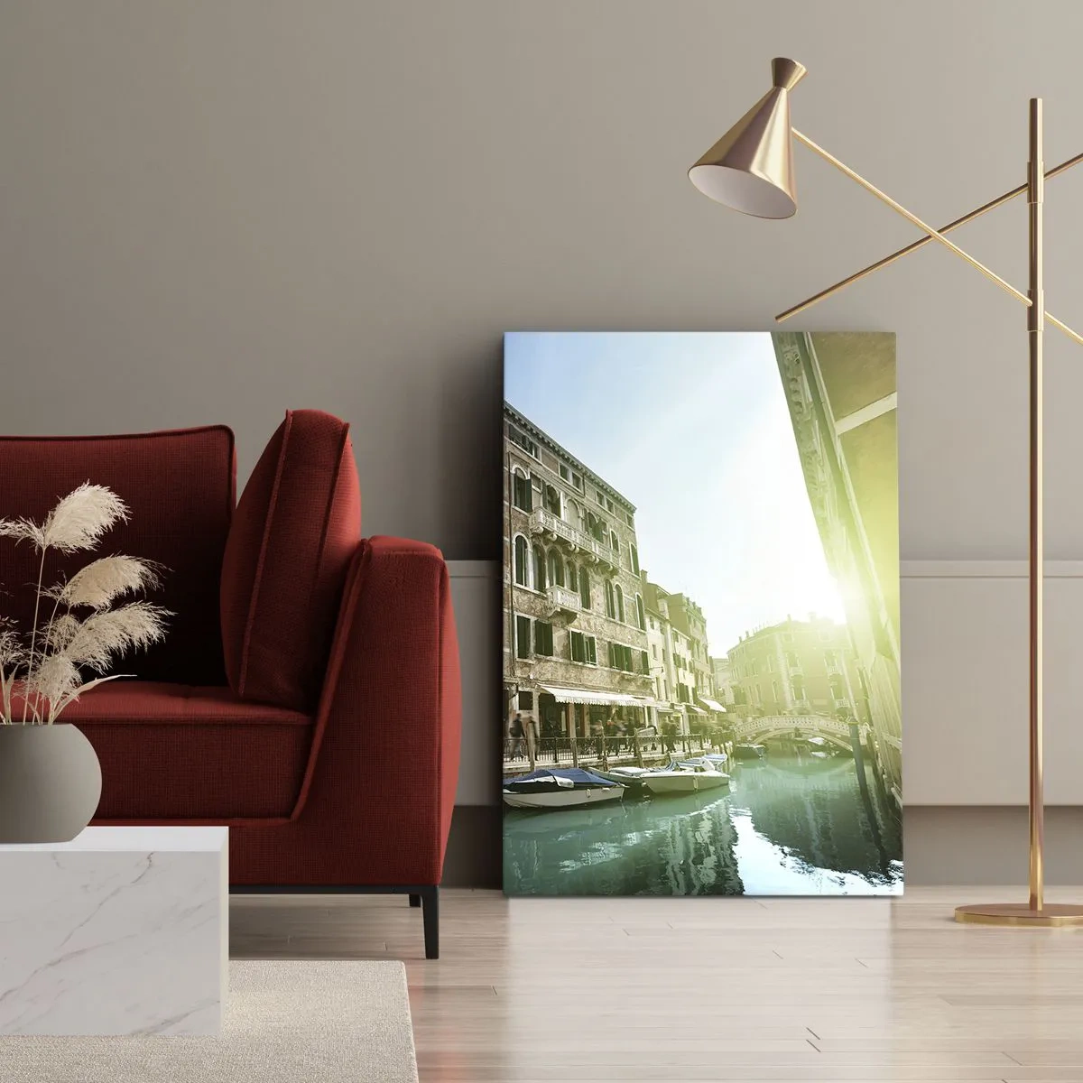 Canvastavla - Bild på duk - Venedig - Amore Mio - 50x70 cm